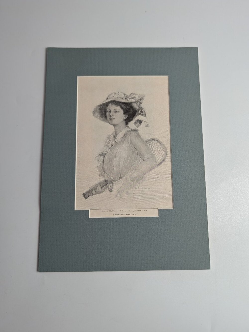 Custom Matted Illustration Print A Winning Amateur The Kinneys 8.5x12